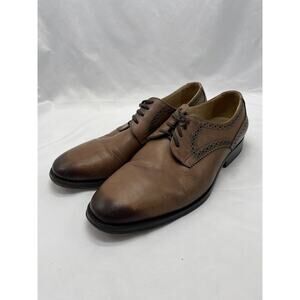 Martin‎ Dingman Oxford Mens Size 9D Dress Shoes Brown Burnished Leather Cap Toe